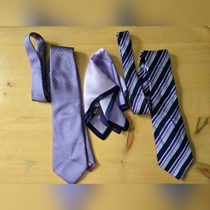 Men’s Tie & Pocket Square Bundle Purple Tones